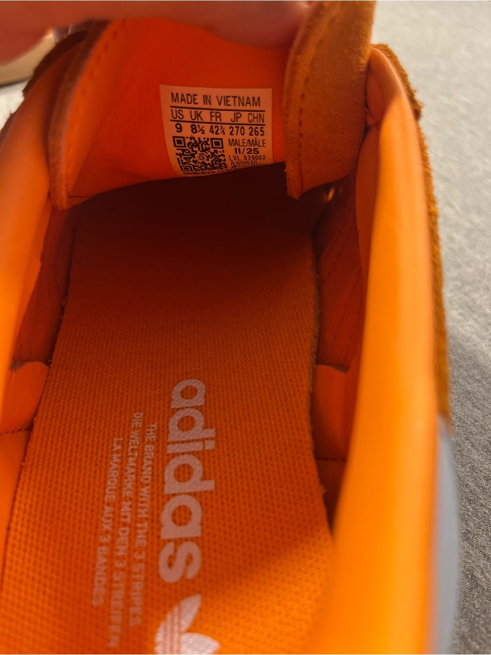Adidas Gazelle Indoor Unity Orange Crystal Sky Supplier Colour Men Size 9 IH9640 - Picture 10 of 12